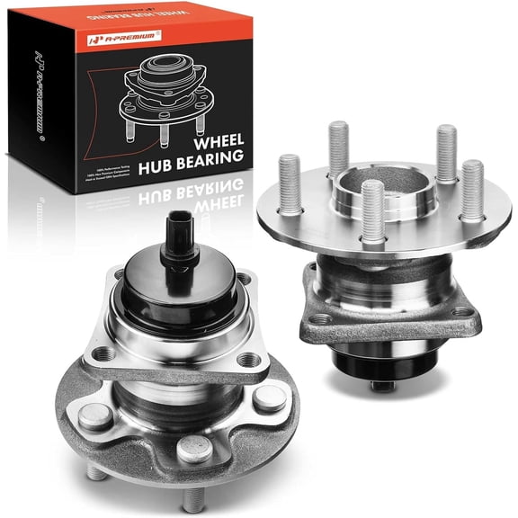 A-Premium 2 x Rear Wheel Bearing and Hub Assembly with ABS & 5-Lug Compatible with Toyota Corolla 2009-2018, Matrix 2009-2014 & Pontiac Vibe 2009-2010