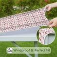 thumbnail image 6 of Red Christmas House and Tree Pattern Square Fitted Tablecloth with Elastic Edge,Square Table Cover,Washable Elastic Table Cover for Home Kitchen Party Decor 36"x36", 6 of 6