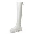 thumbnail image 1 of Dream Pairs Women's Over The Knee Patform Thigh High Boots Long Stretch Soft Chunky Lug Sole Fall Boots SDOB222W WHITE/PU Size 7, 1 of 5
