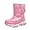 Pink, variant on IWIHMIV Toddler Girl Winter Shoes Girls Outdoor Boots Non Slip Warm Boots Boys Snow Boots Winter Boots Kids Boots