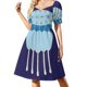 thumbnail image 2 of Arte aborigen australiano - Vestido de manga corta con estampado de jalea australiana. Ropa de vestir para mujer., 2 of 8