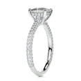 thumbnail image 2 of First Jewel 1.6 Ct Princess Cut Lab Created Simulated Diamond - Silver 14K White Gold Over Ring for Her - Wedding Rings - Solitaire with Accent Diamond Rings for Women's - Eternity Diamond Rings, 2 of 6