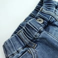 thumbnail image 5 of KIDSCOOL SPACE Infant Jeans,Baby Toddler Elastic Waist with D-ring Stretch Denim Pants,Mid Blue,2-3 Years, 5 of 5