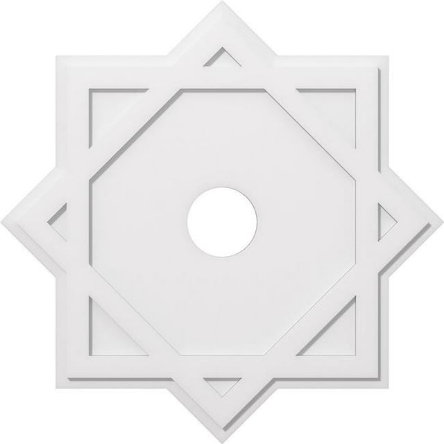 Ekena Millwork CMP38AL-06000 38 in. OD x 6 in. ID Carré Axel Architectural Grade PVC Contemporain Plafond Médaillon