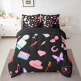 thumbnail image 2 of Manfei Girls Kawaii Princess Twin Bedding Sets 7-Piece, Cartoon Modern Fashion Bedding Comforter Set, Cowboy Cowgirl Reversible Sheet Sets, Luxury Bedroom Decor, 2 of 7