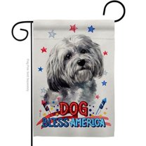 Breeze Decor G120149-BO Patriotic Havanese Animals Dog 13 x 18.5 in. Double-Sided Decorative Vertical Garden Flags for House Decoration Banner Yard Gift