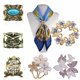 thumbnail image 2 of Fashion Enamel Crystal Flower Brooch Scarf Buckle Bohemia Owl Frog Butterfly Scarf Clips Vintage Animal Jewelry For Women Gifts, 2 of 4