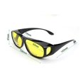 thumbnail image 3 of Anti Glare Night Vision Glasses, Lightweight Polarized Wrap Around Sunglasses for Night Driving, Tinted Lenses with UV 400 Protection, Comfortable Fit Over Goggles for Men and Women, Dual Use Eyewear, 3 of 6