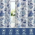 thumbnail image 6 of Turquoize Blackout Curtains 2 Panels Floral Print Thermal Insulated Grommet for Living Room(52"x 63",Blue White), 6 of 6