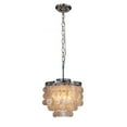 thumbnail image 4 of AloaDecor  Mese - 3 Light Coastal Capiz Shell Chandelier Chrome Polished Adjustable Chrome, 4 of 5