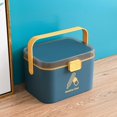 thumbnail image 1 of Boîte de Soins à Domicile Portable Grande Boîte de Premiers Secours Boîte de Rangement de Médicaments en Plastique Multi-Couches S Bleu, 1 of 5