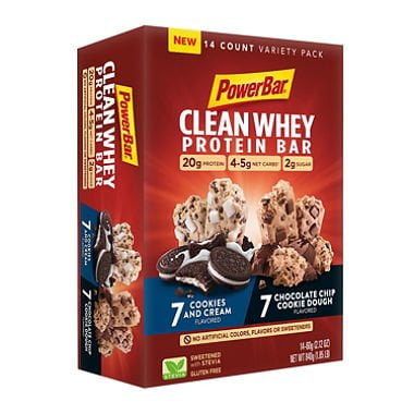 Clean Whey Bars, Variety Pack (14 ct.), Includes: 7 Chocolate Chip Cookie Dough, 7 Cookies... by