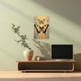 thumbnail image 3 of ZHONGYUTONG Butterfly Canvas Wall Art Yellow Butterfly Pictures Wall Decor Painting for Living Room Framed (16.00" x 24.00"), 3 of 5