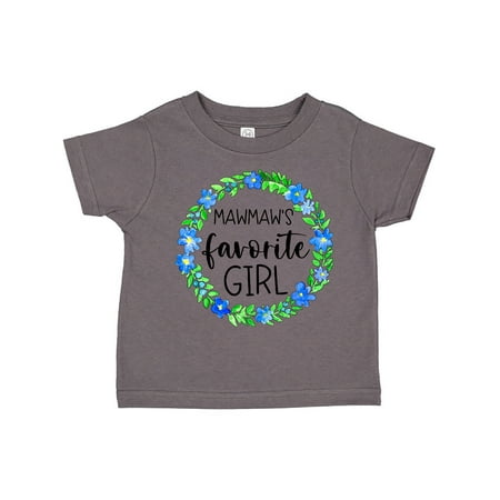 

Inktastic Mawmaw s Favorite Girl Blue Flower Wreath Gift Toddler Toddler Girl T-Shirt