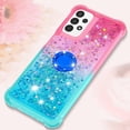 thumbnail image 6 of Phone Case for Samsung Galaxy A13 4G, Shiny Bling Quicksand Effect TPU Bumper Case with Four Corners Anti-Fall Heavy Protection Cover for Samsung Galaxy A13 4G, Pink Blue, 6 of 14