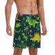 thumbnail image 2 of Balery Dinosaurs and Flowers Pantalones cortos de pijama de punto de algodón para hombre con cinturilla y bolsillos-Large, 2 of 6