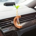 thumbnail image 4 of Car Flower Vase Clip Holder Glass Tube For Fresh Plants Auto Air Vent Charm Interior Wooden Ornament, 4 of 4