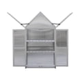 thumbnail image 4 of Mini Greenhouse w/ Adjustable Shelves and Roof Panels, Tiered Plant Stand for Outside Indoor, Gray, 4 of 7