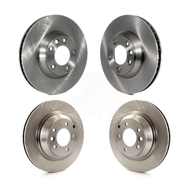 CMX Front Rear Disc Brake Rotors Kit for Car 2010-2013 Audi Q7 with 358mm Diameter Rotor K8-101833