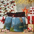 thumbnail image 6 of Rocae Majestic Deer Mountain Lake Print Christmas Drawstring Linen Gift Bag with Drawstrings Treat Bag Goody Present Bags for Christmas Party Favor, 6 of 8