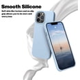 thumbnail image 5 of Compatible with iPhone 13 Pro Case,Liquid Silicone Slim Protective Shockproof Phone Case Cover with Anti-Scratch Microfiber Lining, 6.1 inch (Mystery Blue), 5 of 5