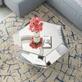 thumbnail image 4 of 31" Coffee Table Mirrored Glass Finshed with Crushed Diamond-Silver, 4 of 8