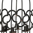 thumbnail image 5 of 19 Inch 6 Light Chandelier, Iron Birdcage, Classic Vintage, Black, Saltoro Sherpi, 5 of 5