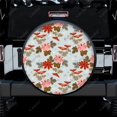 thumbnail image 1 of Beautiful Gentle Botanical Flowers Polyester Universal Spare Wheel Tire Cover Wheel Covers for Trailer RV SUV Truck Camper, 1 of 5