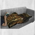 thumbnail image 6 of Gothic Soft Flannel Fleece Throw Blanket, Passage Stairways Secret Gateway Pillars Medieval Building Theme, Cozy Plush for Indoor and Outdoor Use, 50" x 70", Brown and Red, by Ambesonne, 6 of 6