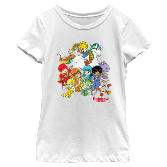 Girl's Rainbow Brite Friends Group Portrait Graphic T-Shirt