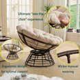 thumbnail image 5 of Ergonomic 360° Rotating Wicker Papasang Chair, Indoor & Outdoor Rattan Chair, Soft Cushion & High-Capacity Steel Frame Are Very Suitable For Living Room, Bedroom & Reading Room, 5 of 7