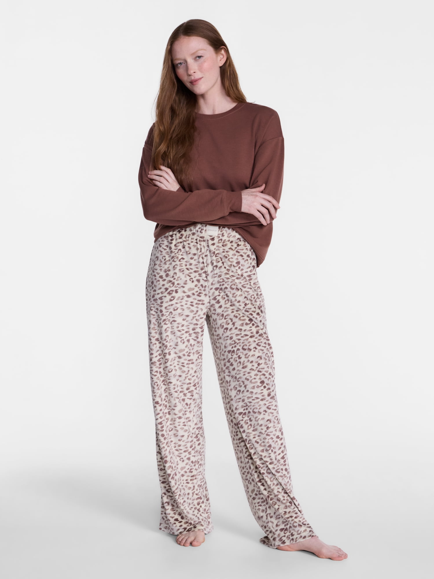 Joyspun Women's Velour Sleep Pants, Sizes XS-3X