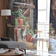 thumbnail image 4 of Christmas Sheer Curtains 96 Inches Long 2 Panels Set, Window Sheer Curtains for Living Room/Bedroom, Farmhouse Christmas Wreath Horse Winter Light Filtering Rod Pocket Curtain 52'' x 96'' x 2, 4 of 7