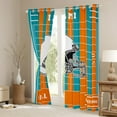 thumbnail image 3 of Erosebridal American Football Gamer Curtains Pack of 2(38x45),Rugby City Black Out Curtains,Miami Curtains for Living Room For Boys,Lightweight Bedroom Decor, 3 of 6