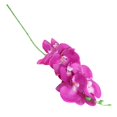 thumbnail image 3 of Plantas artificiales de una sola rama, hojas de orquídea rosa artificial para el hogar/jardín Púrpura, 3 of 9