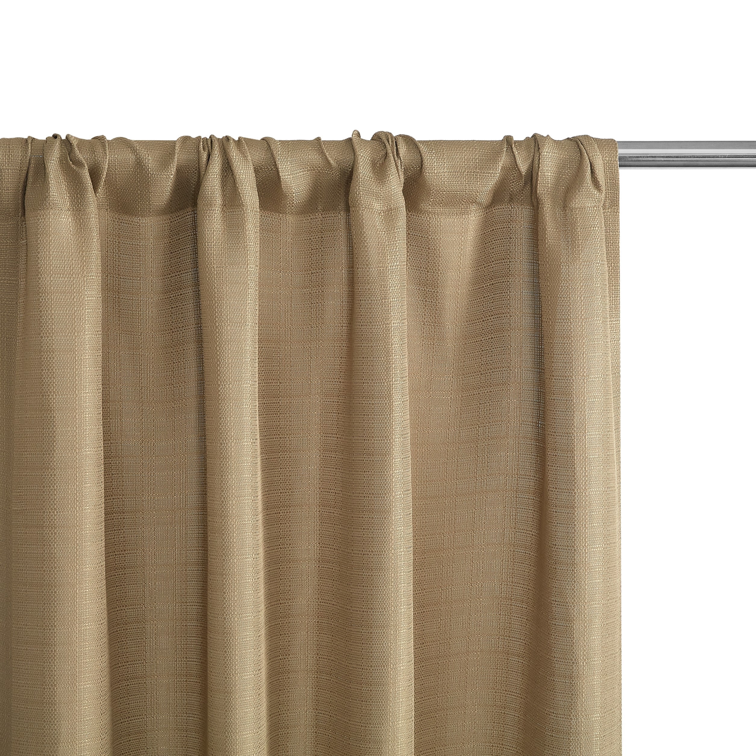 Mainstays Southport Textured Light Filtering Curtain Panel Pair, Beige, Set of 2, 40 in x 95 in
