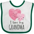 thumbnail image 3 of Inktastic I Love My Grandma Two Hugging Hearts Boys or Girls Baby Bib, 3 of 4