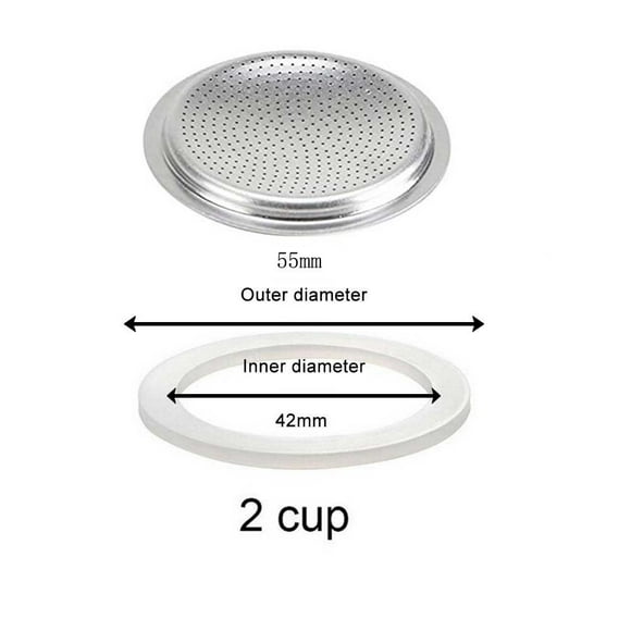 Mosiee Aluminum Coffee Maker Filter With Silicone Seal Ring For Moka Pot Espresso Makers Coffee Machine Accessories New