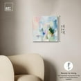 thumbnail image 2 of Verdant Breeze Over White Canvas Modern Colorful Art by Art Remedy, Gallery Wrapped, 16" x 16", 2 of 8