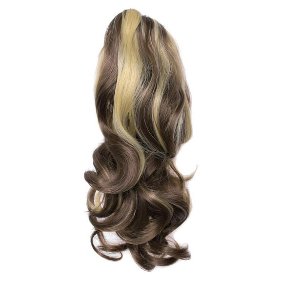 40cm Long Curly Synthetilaw Drawstring Ponytail Hair Bun extension Synthetic Hairpiece I