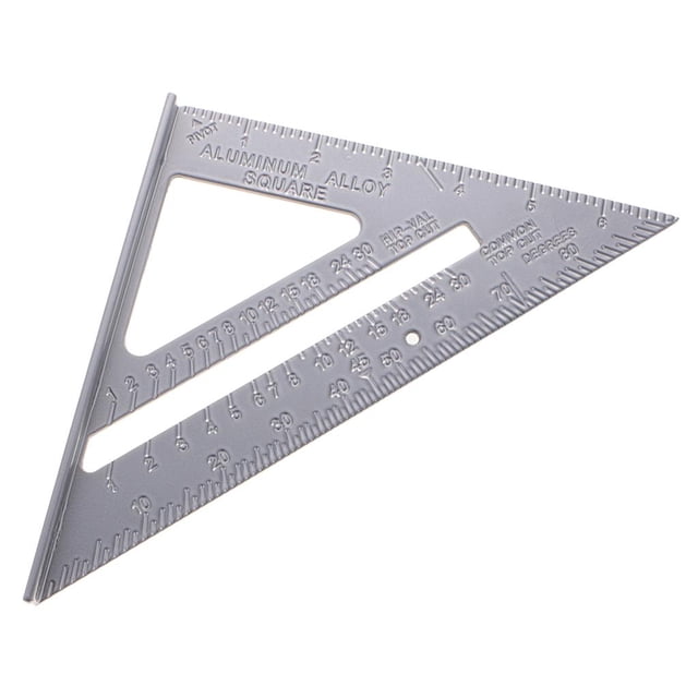 7 Pulgadas De Aleación De Aluminio Combinación Cuadrada Triángulo Regla Carpinteros Procesamiento De Carpintería Transportador Inglete Enmarca Sharpla Regla triangular de aleación de aluminio de 7 pulgadas