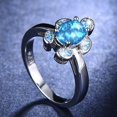 thumbnail image 6 of MANHUJI Diamond Rings Blue Sea Turtle Shape Ring Diamond Turtle Rhinestone Ring Elegant Geometry Rhinestone Ring Full Diamond Rings for Women Size 6 10 Trendy Jewelry Love Ring Diamond Rings(Blue,6), 6 of 6