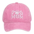 thumbnail image 2 of Womens Beach Hat Women Dog Mom Embroidered Washed Adjustable Outdoor Baseball Cap Light Pink One Size, 2 of 4