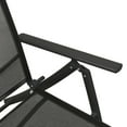 thumbnail image 6 of vidaXL 3 Piece Patio Lounge Set Textilene and Aluminum Black, 6 of 11
