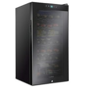 IVATION Compressor Wine Cooler Refrigerator with Lock, Black