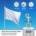 thumbnail image 3 of Uxcell 4 Pcs Clips à Pression Pivotants pour Drapeau, Crochets en Alliage Robustes de 2,7 Pouces, Ton Argenté, 3 of 6