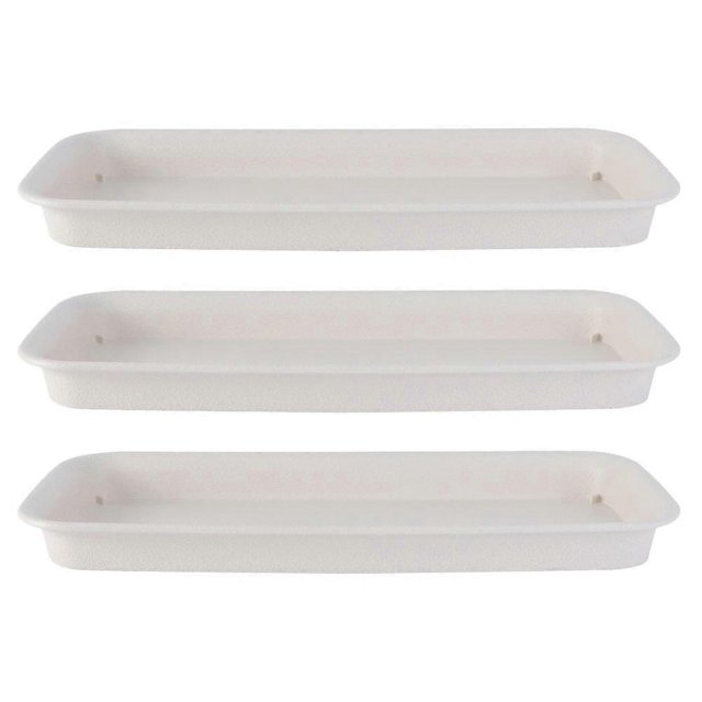 3pcs Plastic Flowerpot Trays Household Potted Plant Trays Water Collecting Trays