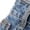 blue, variant on Women's Blue High Waisted Denim Shorts, Wide Leg A-Line Jean Shorts with Frayed Hem
