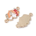 thumbnail image 3 of 100 pc Alloy Enamel Connector Charms Unicorn Links with Rhinestone Light Gold Cadmium Free Nickel Free Lead Free Mixed Color 23x11.5x2mm Hole: 1.6mm, 3 of 3