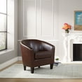 thumbnail image 4 of Work Smart, Ave Six Ethan Tub Chair In Deluxe Vinyl Fabric, Cocoa, 4 of 4